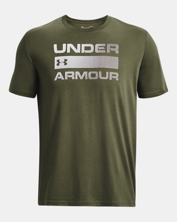 Men's UA Team Issue Wordmark Short Sleeve, Green, pdpMainDesktop image number 4